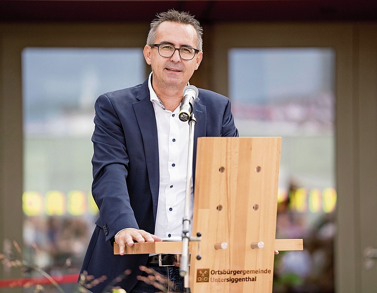 Christian Gamma an der Einweihung der Sickinga-Halle.Bild: Fotowerder GmbH