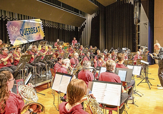 Für das KMF 2028 arbeiten die Mitglieder der Harmonie Wettingen-Kloster (Bild) mit den Kolleginnen und Kollegen von der Musikgesellschaft Fislisbach und der Brassband Badenia Untersiggenthal zusammen.Bild: Archiv